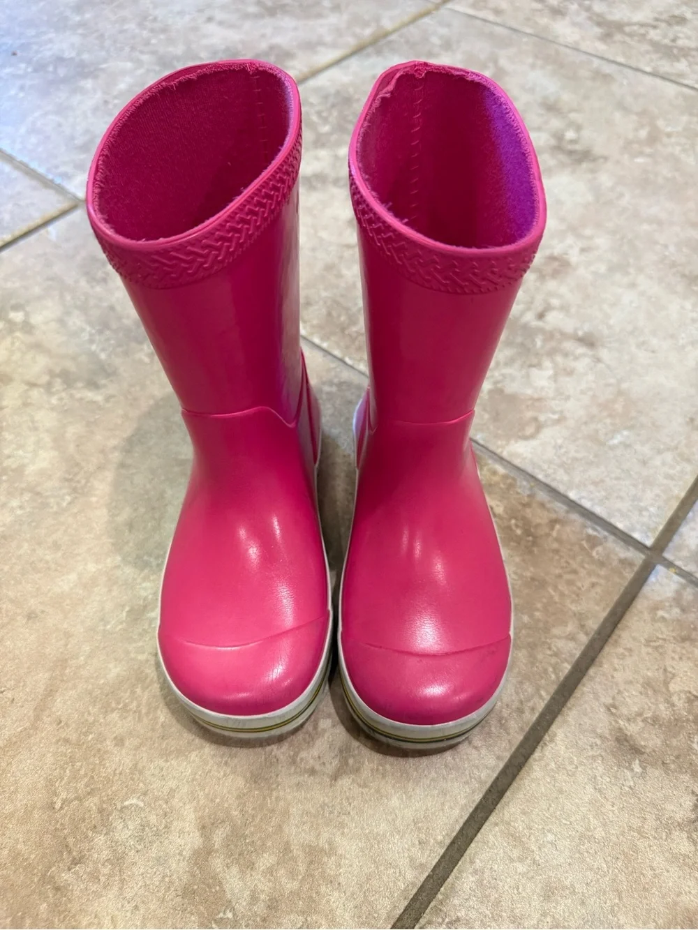 Havaianas Girls Hot Pink Rubber Rainboots size 10C